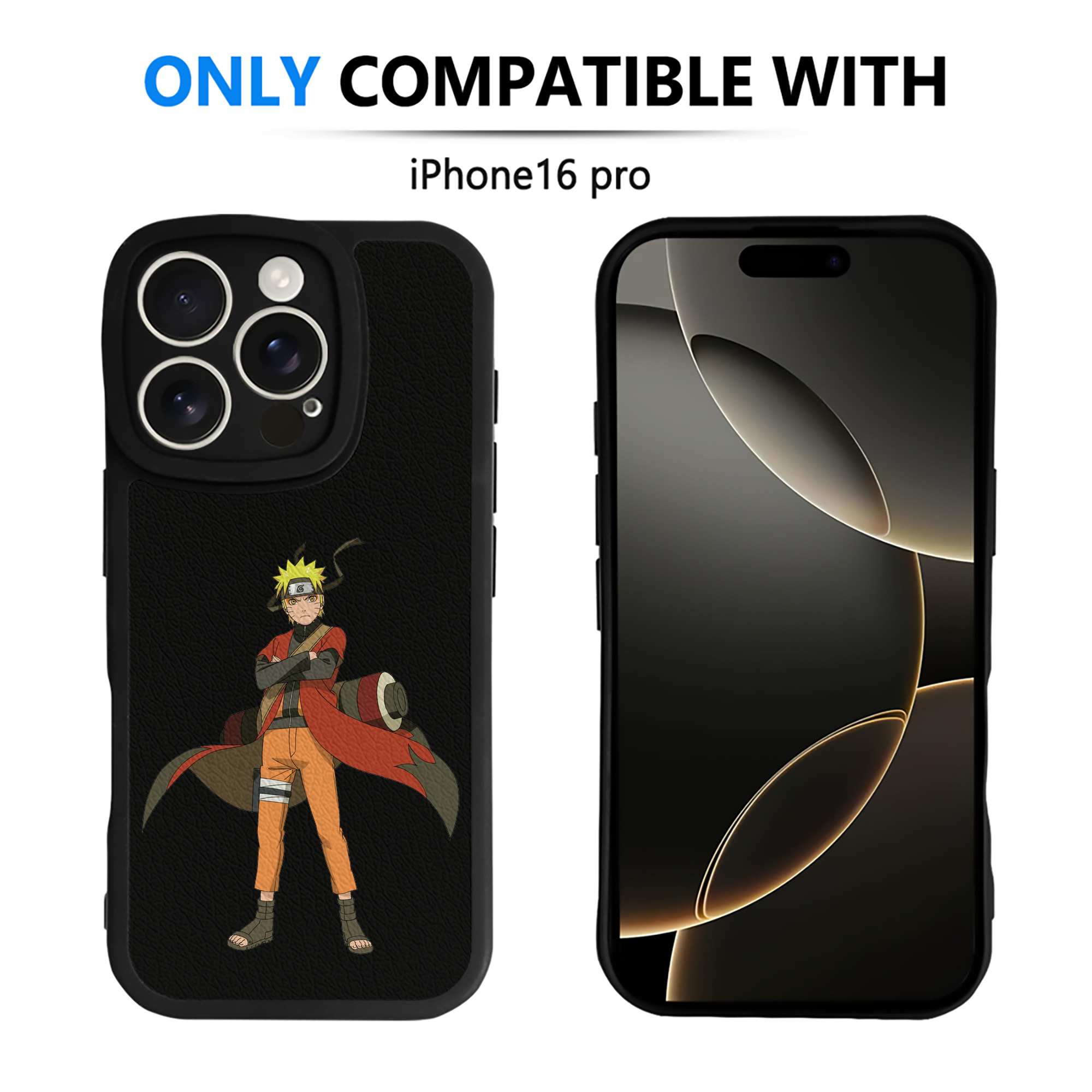 （画像用） NARUTO -ナルト- うずまき ナルト Uzumaki Naruto 【iPhone 16シリーズ対応】シリコンスマホケース（レザー調） 材質：シリコン